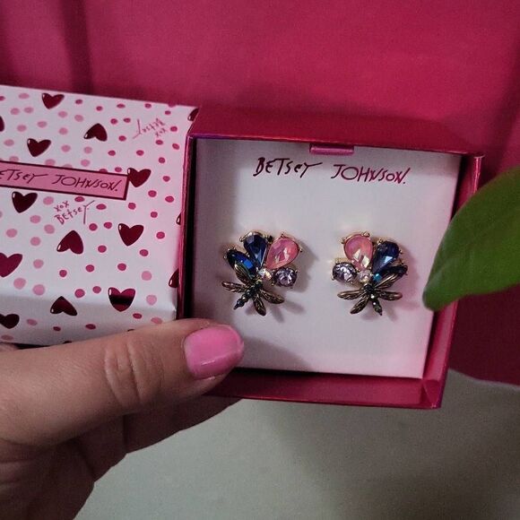 Betsey Johnson Jewelry -  Betsey Johnson dragonfly earrings